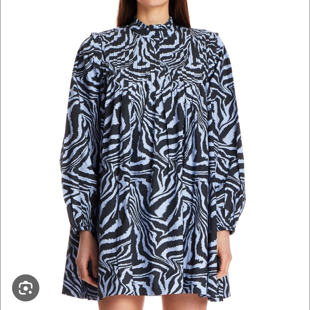 GANNI Leopard Printed Mini Dress, US Small
